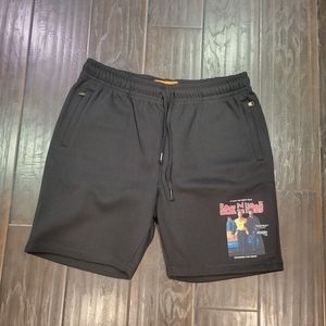 Boyz N the Hood Pullon Sweat Shorts Black Elastic Drawstring Waist Zip Pkt 2XL